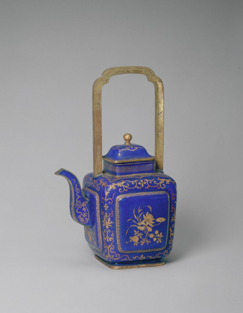 图片[1]-Transparent enamel folding flower pattern beam pot-China Archive